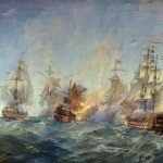 Картина А. Блинкова «Сражение у острова Тендра 28-29 августа 1790 года».