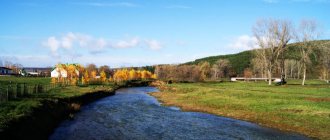 Река Усолка. Здесь купаются летом, хотя течение сильное и вода очень холодная.